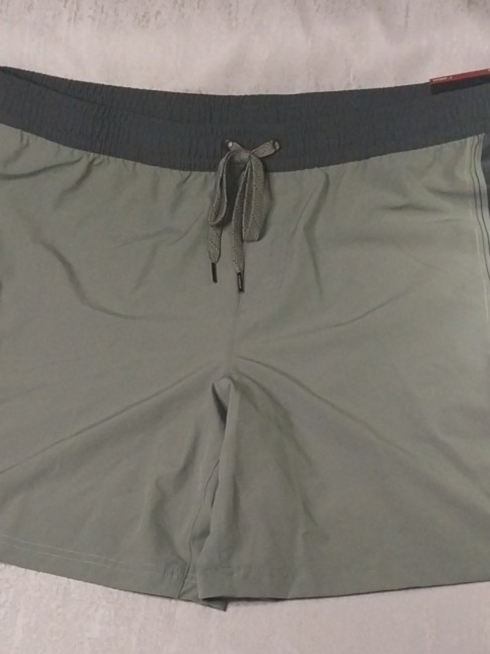 Quiksilver Men's Drawstring Swim Shorts - Sage Green with Dark Waistband